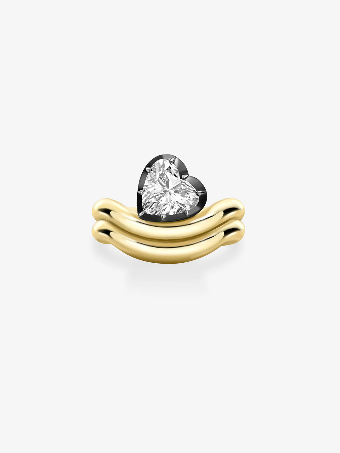 1.68ct Tilted Heart-Shaped Diamond Wave Ring  View 1