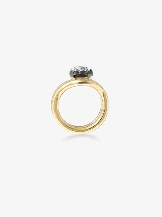 1.68ct Tilted Heart-Shaped Diamond Wave Ring View 4