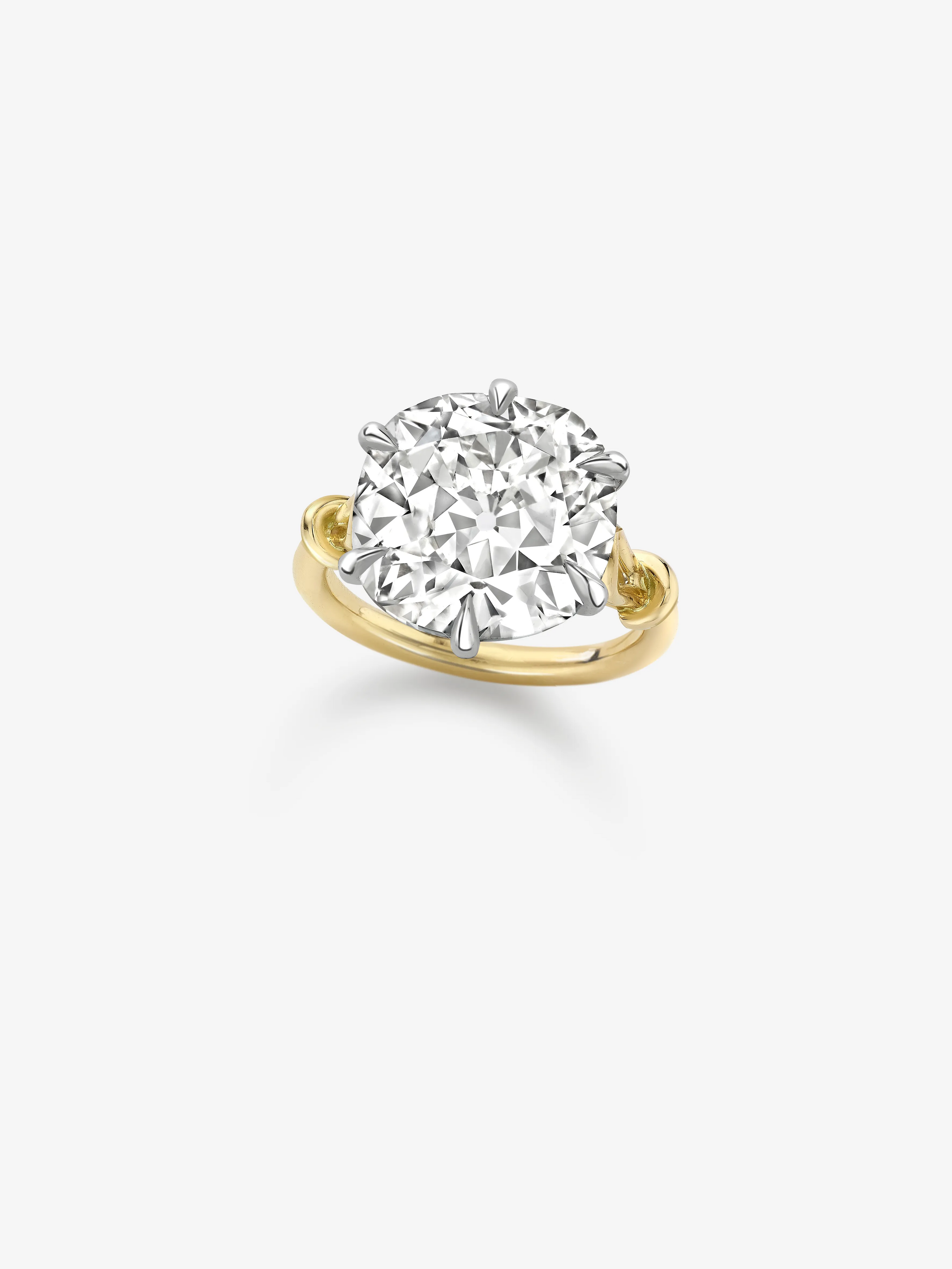 Georgian Loop 7.03ct Cushion Diamond Ring View 2
