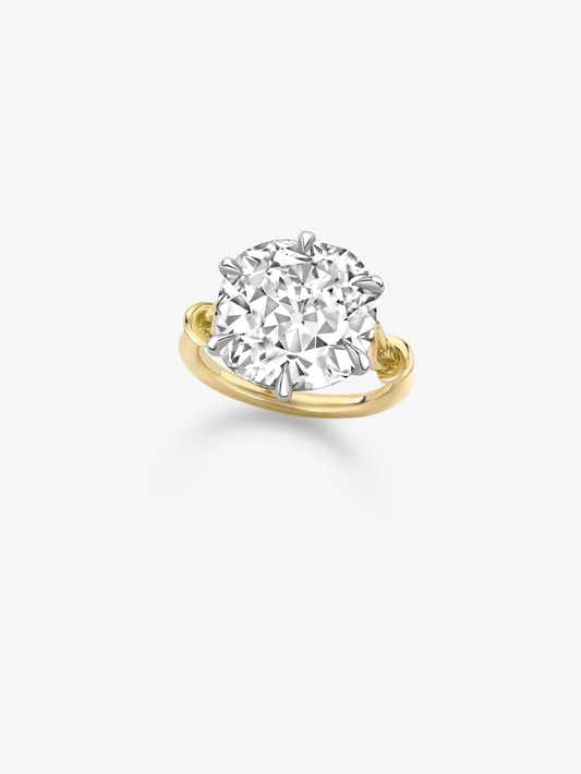 Georgian Loop 7.03ct Cushion Diamond Ring View 2