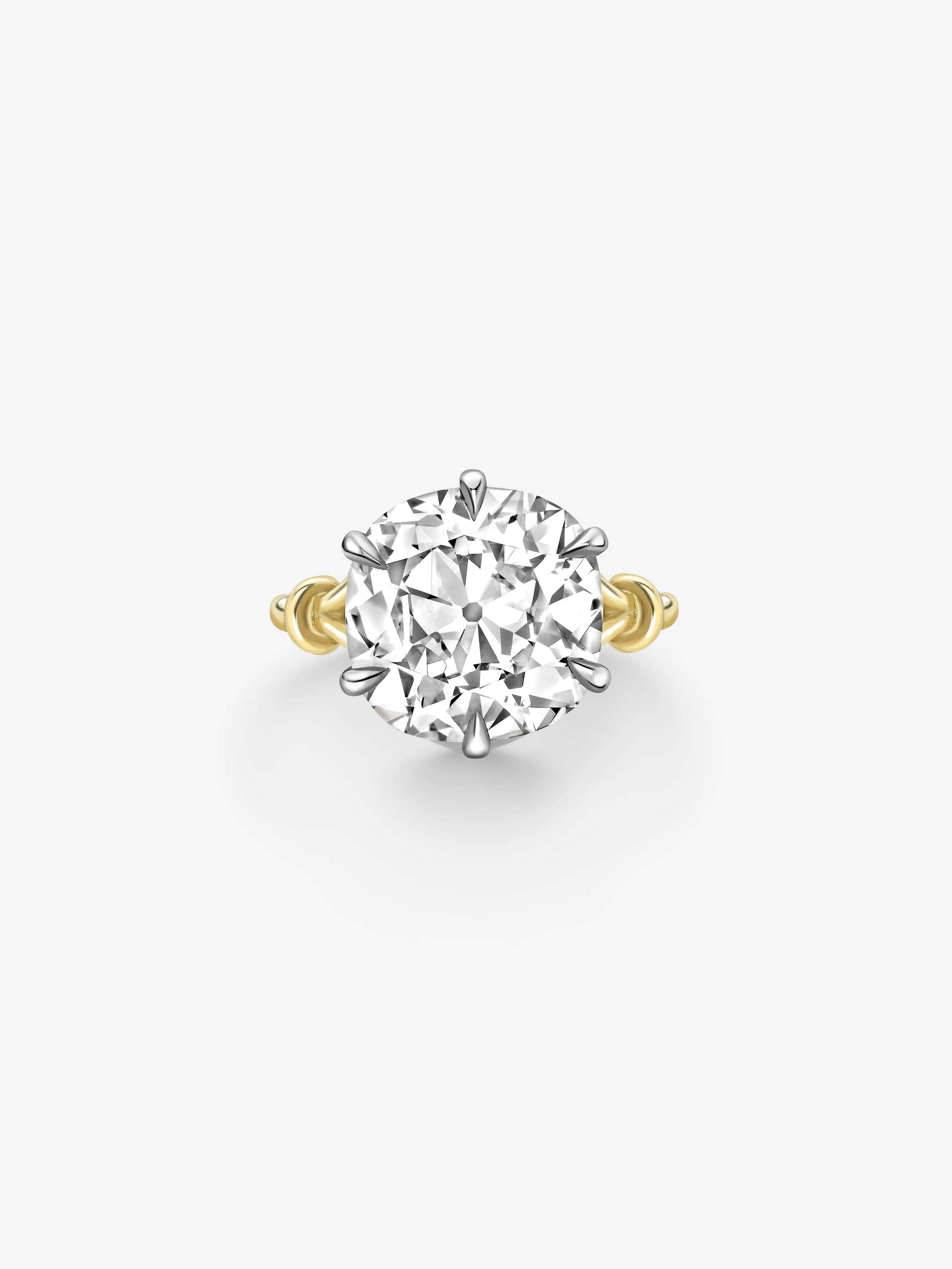 Georgian Loop 7.03ct Cushion Diamond Ring View 1