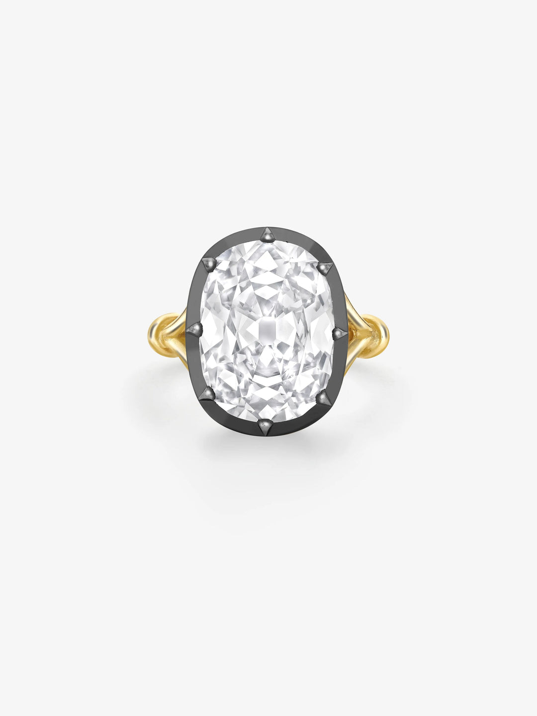 Georgian Loop 6.08ct Cushion Diamond Ring  View 1