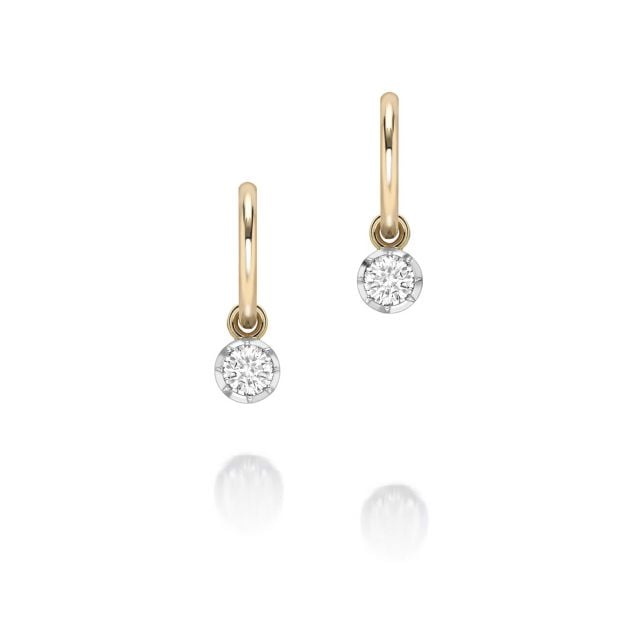 0.20ct Diamond & White Gold Gypset Hoop Earrings