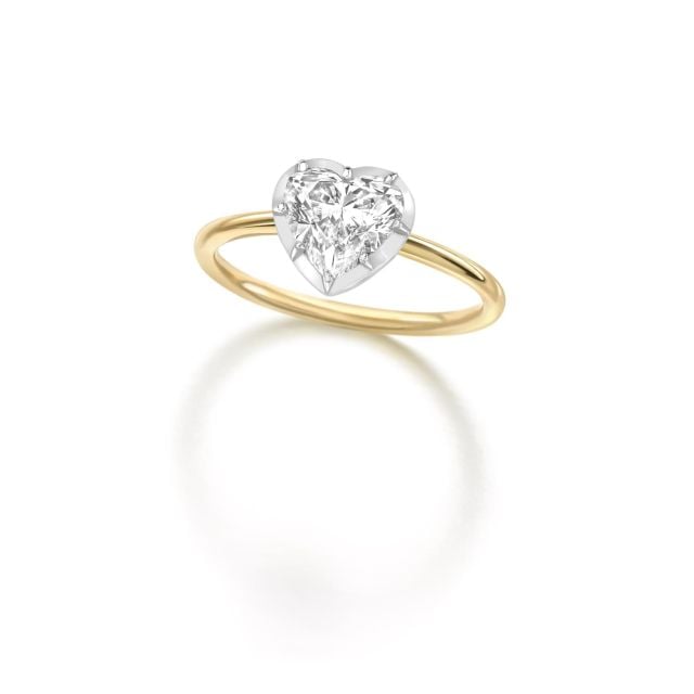 Signature Heart Shaped 1.5ct Button Back Ring