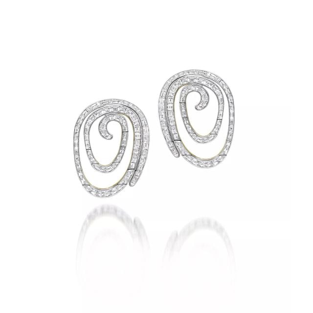 Carmela Diamond Spiral Earrings