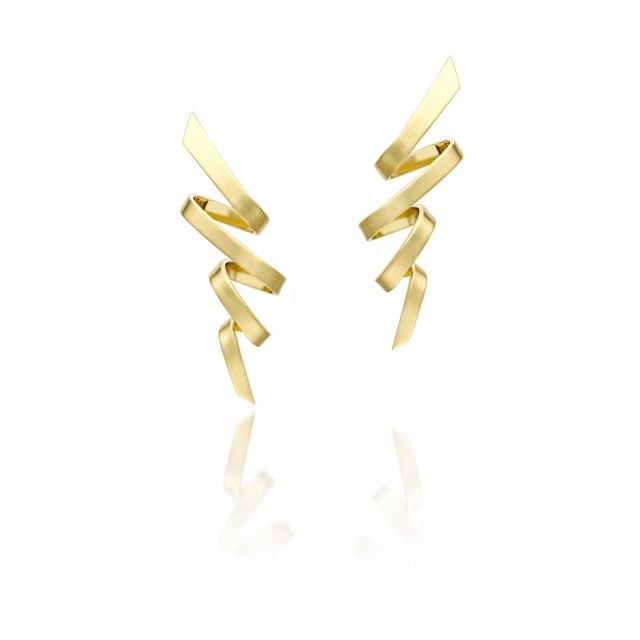 Carmela Gold Tagliatelle Earrings