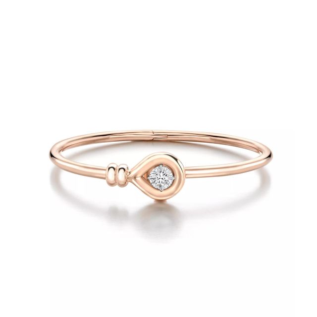 Forget Me Knot 0.80ct Diamond Rose Gold Bangle