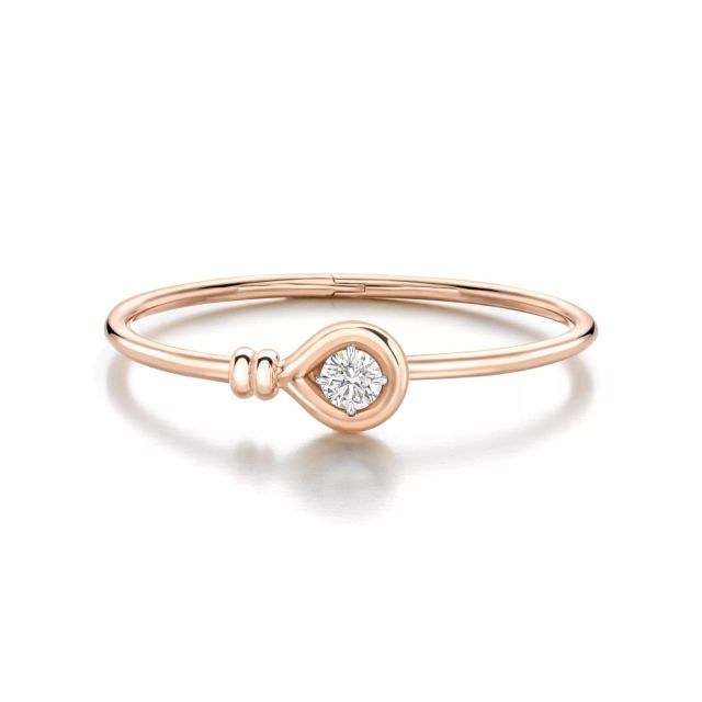 Forget Me Knot 1.30ct Diamond Rose Gold Bangle
