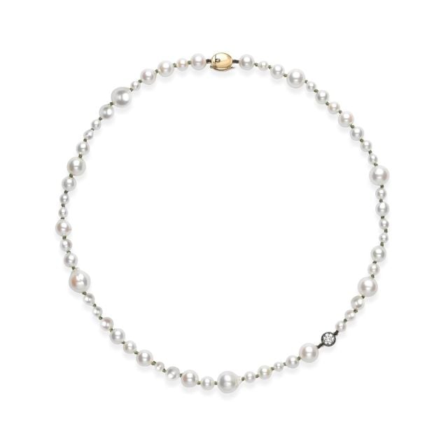 Beaches 16” Pearl & 0.40ct Diamond Necklace