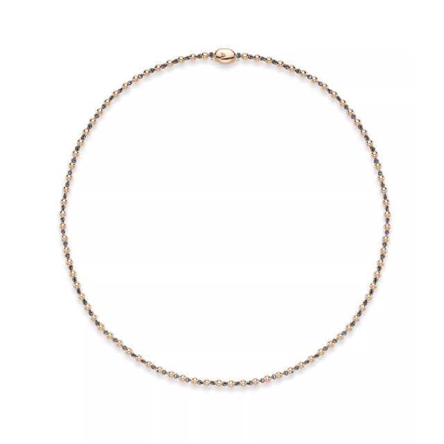 Micro Ball n Chain 16" Rose Gold Necklace