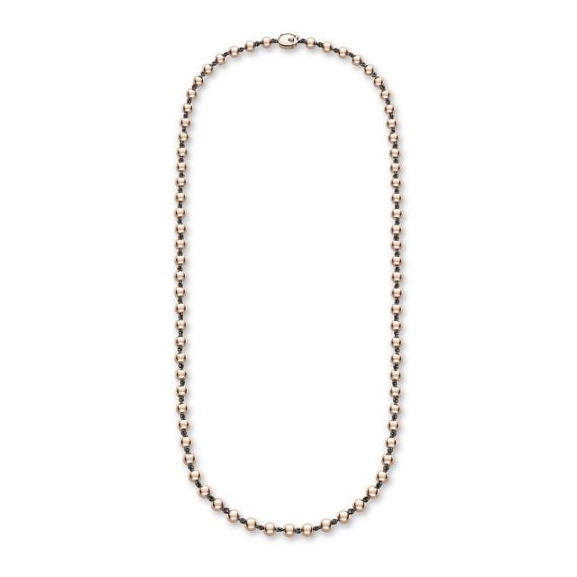 Ball n Chain 21" Rose Gold Necklace