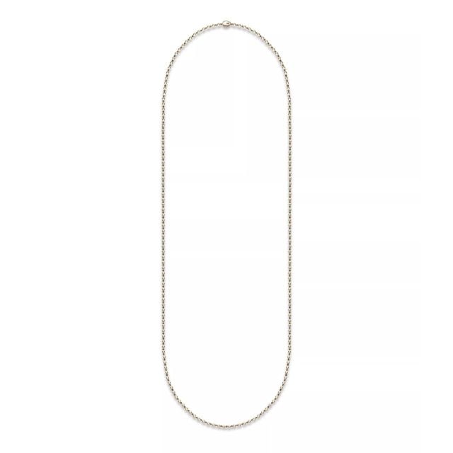 Micro Ball n Chain 36" Yellow Gold Necklace
