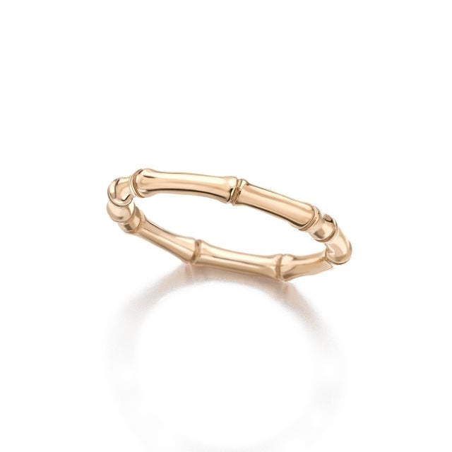 Bamboo Wide Rose Gold Ring