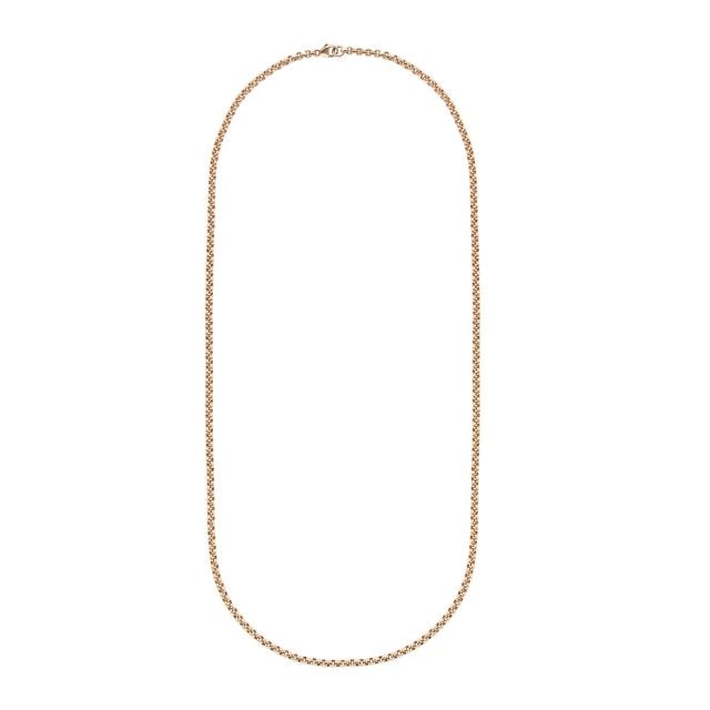 Sterling Silver 45cm Solid Belcher Bolt Necklace | Pascoes