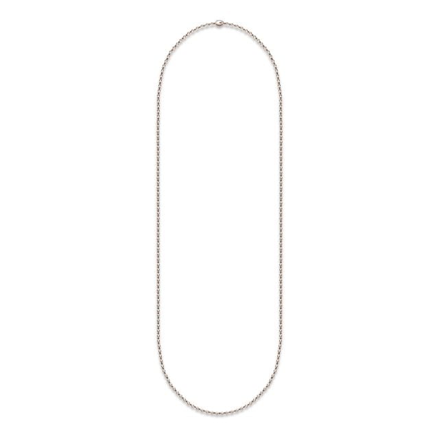 Micro Ball n Chain 36" Rose Gold Necklace