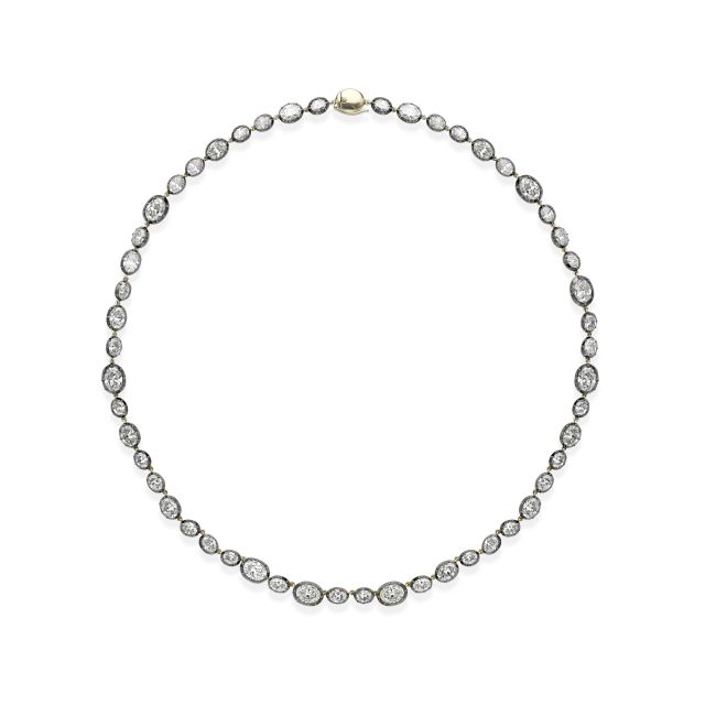 Oval Diamond Riviere Necklace
