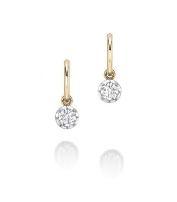 0.40ct Diamond & White Gold Gypset Hoop Earrings