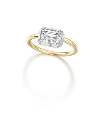 Signature 1ct Diamond & Gold East-West Button Back Ring