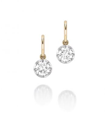 1.50ct Diamond & White Gold Gypset Hoop Earrings