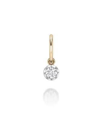 0.40ct Diamond & White Gold Single Gypset Hoop Earring