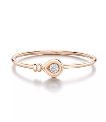 Forget Me Knot 0.80ct Diamond Rose Gold Bangle
