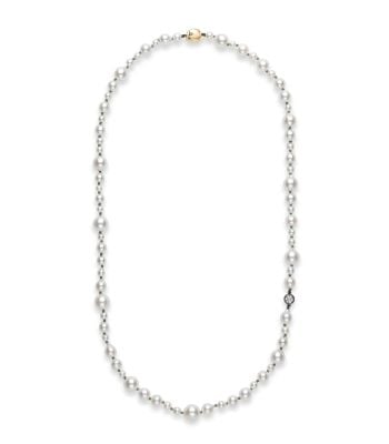 Beaches 21” Pearl & 0.40ct Diamond Necklace