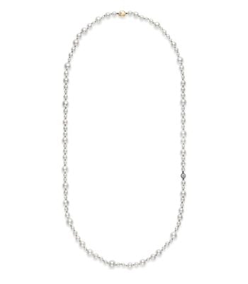 Beaches 30” Pearl & 0.40ct Diamond Necklace