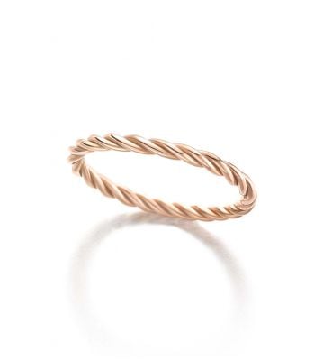 Rope Ring in Rose Gold