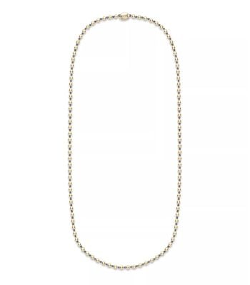Micro Ball n Chain 21" Yellow Gold Necklace