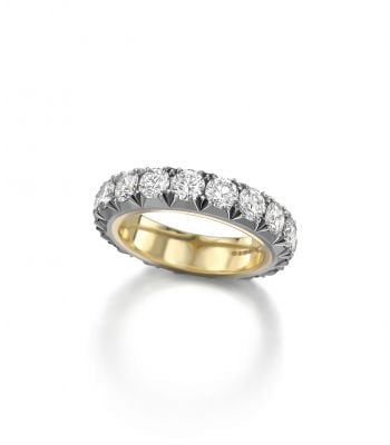 Cut-Down Large Blackened Gold Band