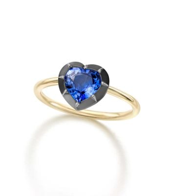Signature 1.28ct Sapphire Heart Button Back Ring