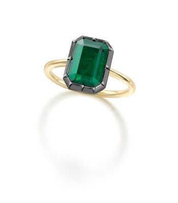 Signature 2.60ct Emerald Button Back Ring