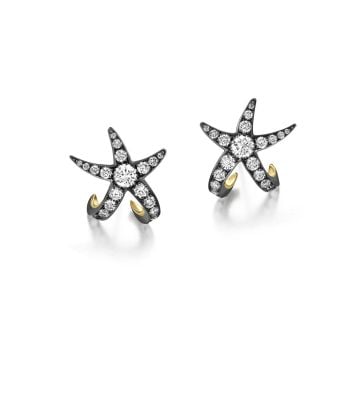 Hello Sailor Starfish Diamond Stud Earrings