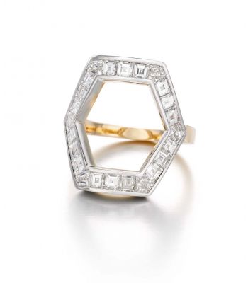 Hex Diamond Ring