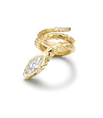 Golden Snake 1ct Diamond Ring