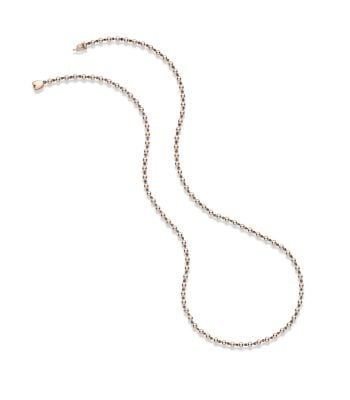 Micro Ball n Chain 21" Rose Gold Necklace